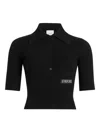 Patou Wool And Cashmere Polo Shirt In Black