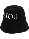 Patou Bucket Hat With Stitched Brim And Textured Fabric In Black