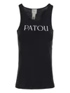 Patou Modern Sleeveless Scoop Neck Tank Top In Black