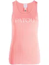 Patou Logo-print Cotton Vest In Pink