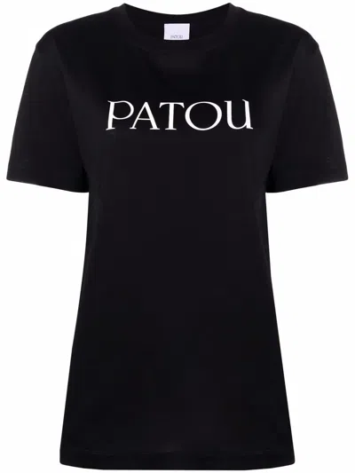 Patou Logo-print Organic-cotton T-shirt In Schwarz