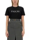 Patou Logo T-shirt In Soft Cotton With Classic Fit And Versatile Style In Black