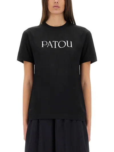 Patou Logo Print T Shirt In Black