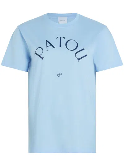 Patou Logo-print T-shirt In Clear Blue