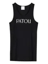 Patou Modern Sleeveless Scoop Neck Tank Top In Black