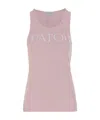 Shop Patou Logo-print Tank Top In Nude