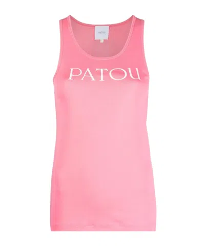 Patou Logo Print Vest In Gray
