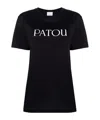 Patou Logo T-shirt In Soft Cotton With Classic Fit And Versatile Style In Black
