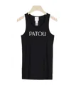 Patou Modern Sleeveless Scoop Neck Tank Top In Black