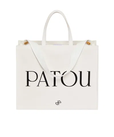 PATOU PATOU LOGO-PRINTED TOP HANDLE BAG