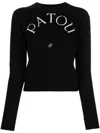Patou Wool Sweater With Logo In Black
