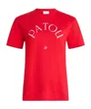 Patou Logo And Jp Print Organic Cotton T-shirt Clothing In Red