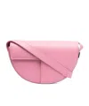 Patou Curved Shape Leather Bag With Adjustable Strap