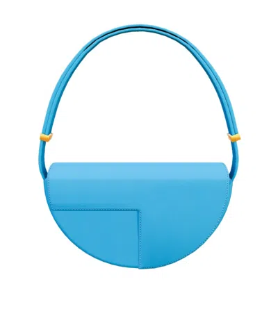 Patou Logo Shoulder Bag In Blue