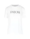 Patou Logo Jacquard Wool-blend Crop Top In White