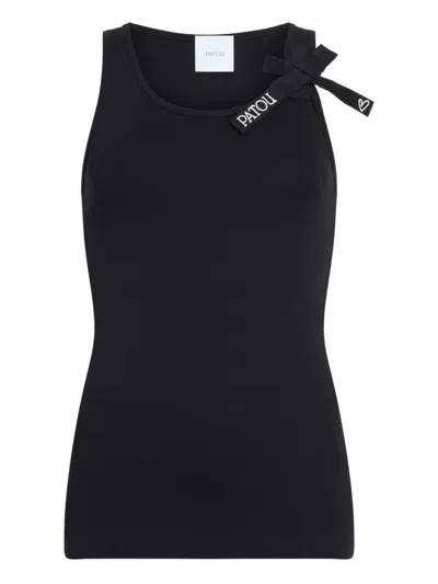 Patou Logo Tank Top In Black