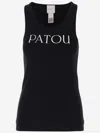 Patou Modern Sleeveless Scoop Neck Tank Top In Black