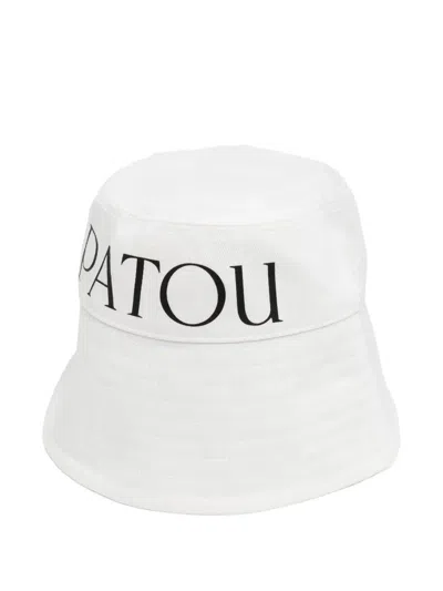 Patou Logo-embroidered Bucket Hat In White