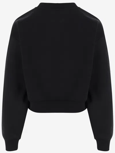 Patou Logo-embroidered Cotton Sweatshirt In Black