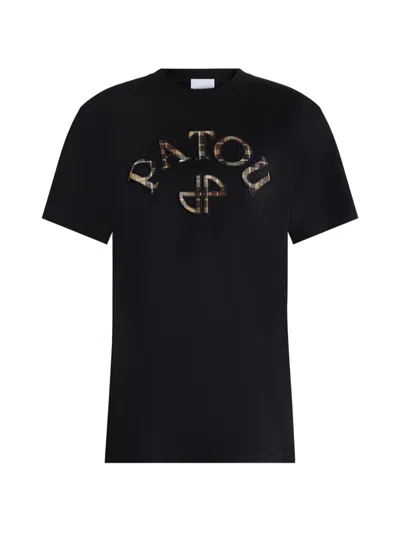 Patou Logo-patch T-shirt In Black