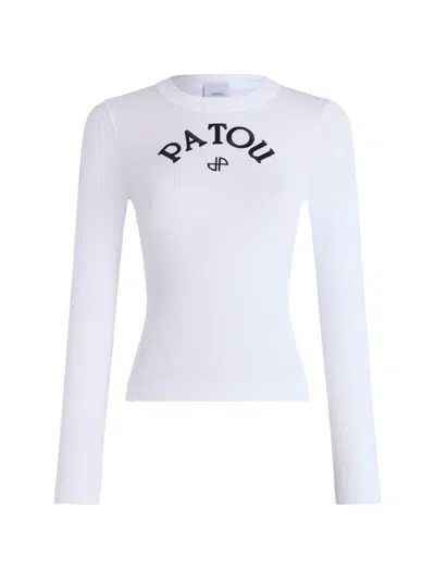 Patou Logo-print Long-sleeve T-shirt In Multi