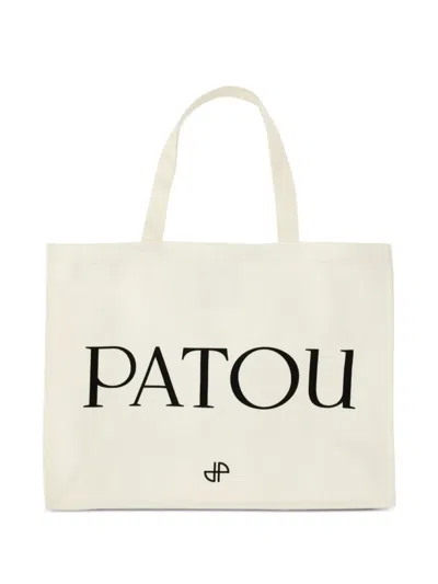 Patou Logo-print Tote Bag In Neutral