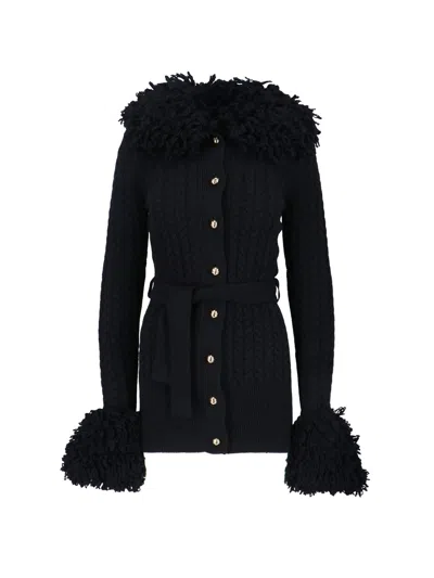 PATOU LONG CARDIGAN WITH WOOL AND CASHMERE FRINGES