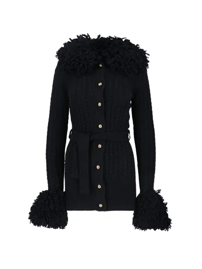 PATOU LONG CARDIGAN WITH WOOL AND CASHMERE FRINGES