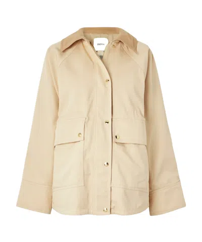 Patou Wool-blend Trimmed Cotton-twill Jacket In White