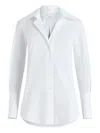Patou Tailored Long Sleeve Blouse In Cotton In White