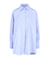 Patou Casual Collared Neck Long Sleeves Top In Blue