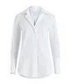 Patou Tailored Long Sleeve Blouse In Cotton In White