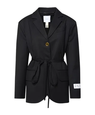 Patou Long-sleeved Casual Jacket In Black