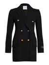 Patou Virgin-wool Double-breasted Coat In Black