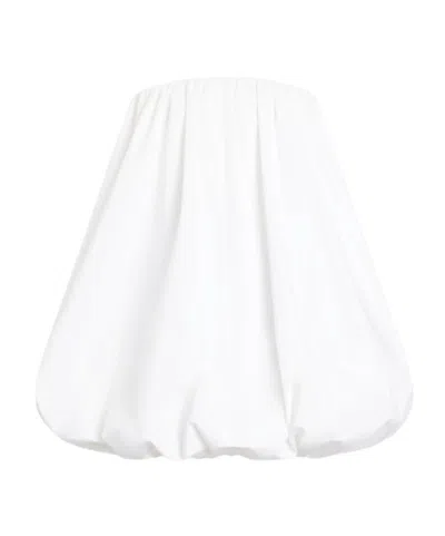 Patou Loose Strapless Dress In White