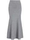 Patou Wool Peplum Skirt In Grey
