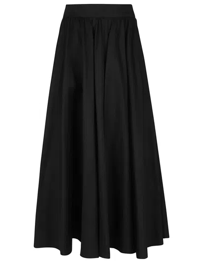 Patou Maxi Cotton Skirt In B Black