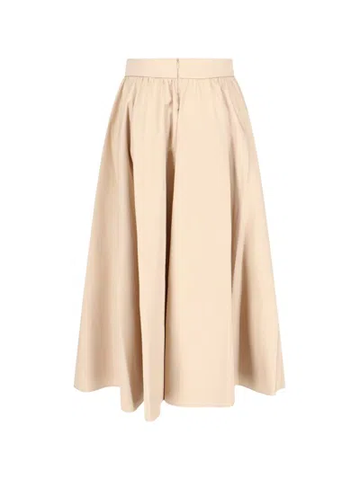 Patou Maxi Cotton Skirt Clothing In Brown