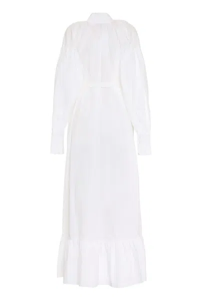 Patou Maxi Painter Dress In White