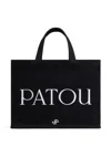Patou Medium Logo Tote Bag In Black