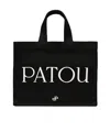 Patou Medium Logo-print Tote Bag In Black