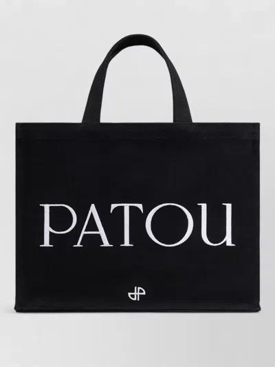 Patou Medium Tote Bag With Logo In Black