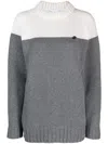 Patou Merino-blend Colour-block Jumper In Grey