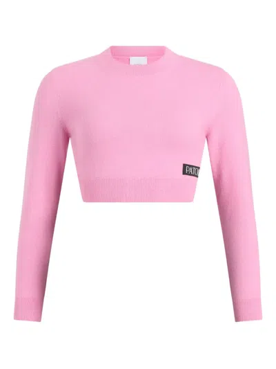 Patou Merino-cashmere Sweater In Pink
