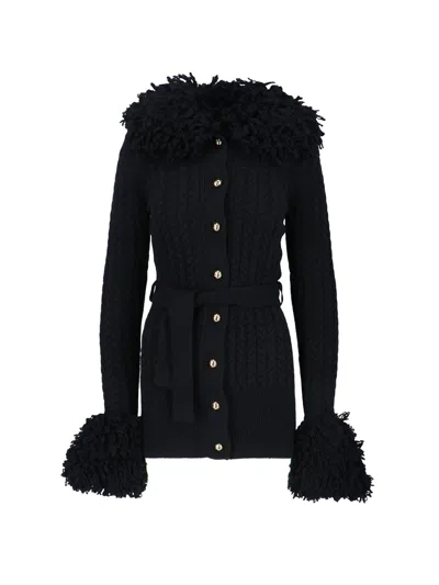 Patou Merino Wool & Cashmere Sweater In Black