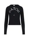 Patou Merino Wool Blend Sweater In Black