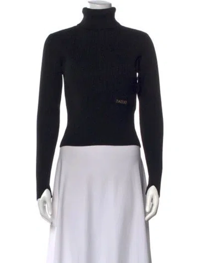 Pre-owned Patou Merino Wool Turtleneck Sweater In Black