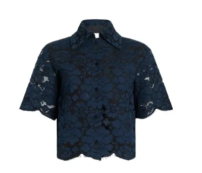 Patou Short Sleeves Blouse In Blue