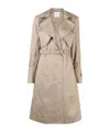 Patou Trench Coat Featuring Notched Lapels In Brown