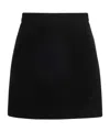 Patou Mid-rise Cashmere Blend Miniskirt In Black